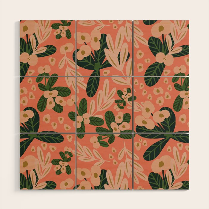 Poppy Pine (pink) Wood Wall Art Gallery Image 1