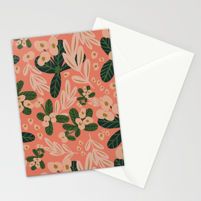 Poppy Pine (pink) Stationery Card Gallery Image 2
