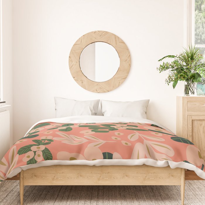 Poppy Pine (pink) Duvet Cover Gallery Image 3
