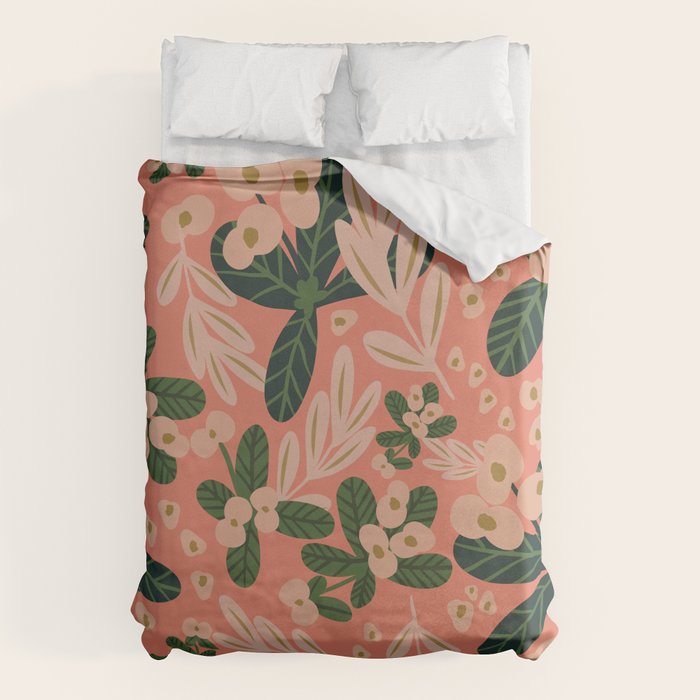 Poppy Pine (pink) Duvet Cover Gallery Image 1