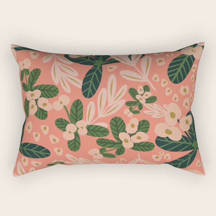 Poppy Pine (pink) Rectangular Pillow Gallery Image 1