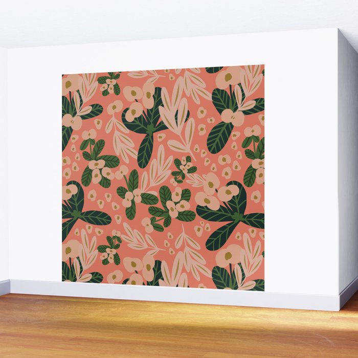Poppy Pine (pink) Wall Mural Gallery Image 2