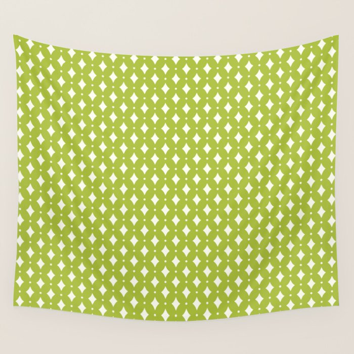 Vintage Stars XVIII Chartreuse Green Wall Tapestry Gallery Image 4