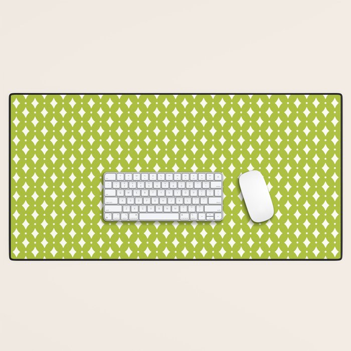Vintage Stars XVIII Chartreuse Green Desk Mat Gallery Image 1