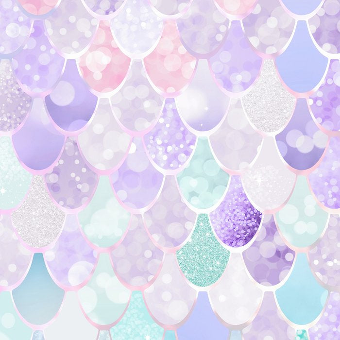 Cute Mermaid Pattern, Light Pink, Purple, Teal Coffee Mug Gallery Image 2