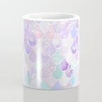 Cute Mermaid Pattern, Light Pink, Purple, Teal Coffee Mug Gallery Image 4