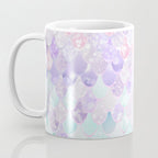 Cute Mermaid Pattern, Light Pink, Purple, Teal Coffee Mug Gallery Image 3