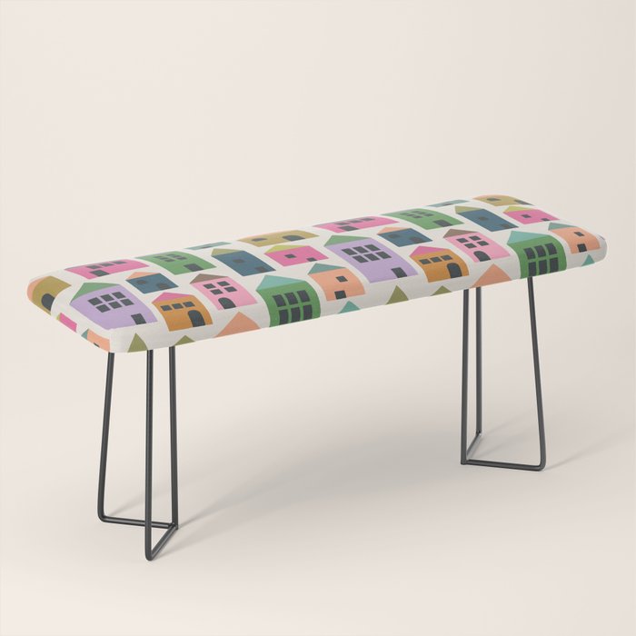 Happy Houses - Multi-colored Bench Gallery Image 1