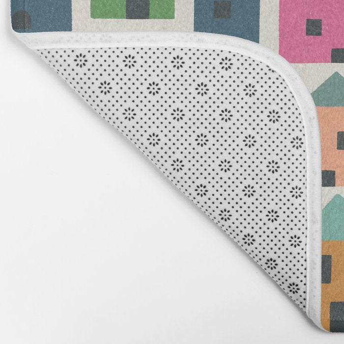 Happy Houses - Multi-colored Bath Mat Gallery Image 2