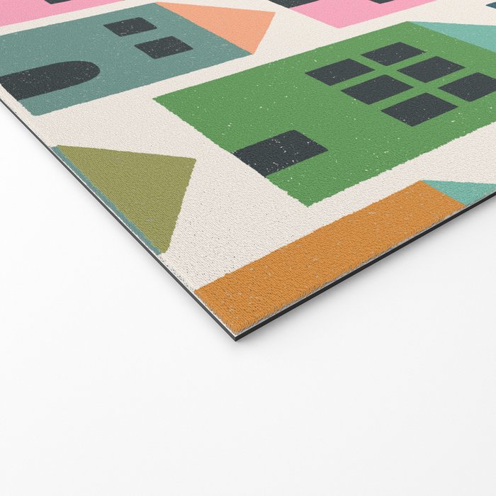 Happy Houses - Multi-colored Welcome Mat Gallery Image 2