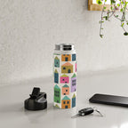 Happy Houses - Multi-colored Water Bottle Gallery Image 4