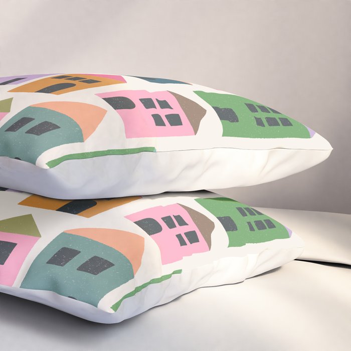Happy Houses - Multi-colored Pillow Sham Gallery Image 3