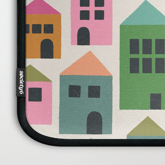 Happy Houses - Multi-colored Laptop Sleeve Gallery Image 3
