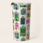 Happy Houses - Multi-colored Travel Mug Gallery Image 3