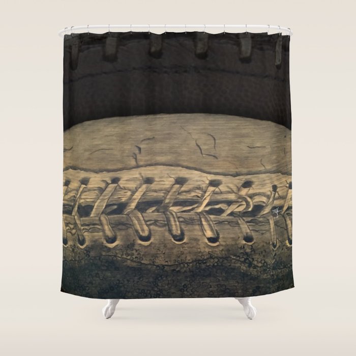 Vintage Football Shower Curtain Gallery Image 1