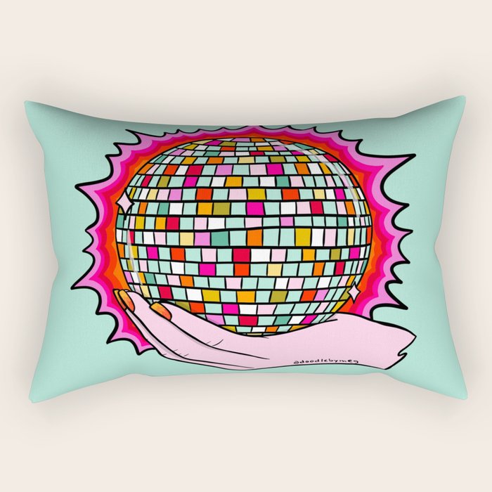 The Holy Disco Ball Rectangular Pillow Gallery Image 2