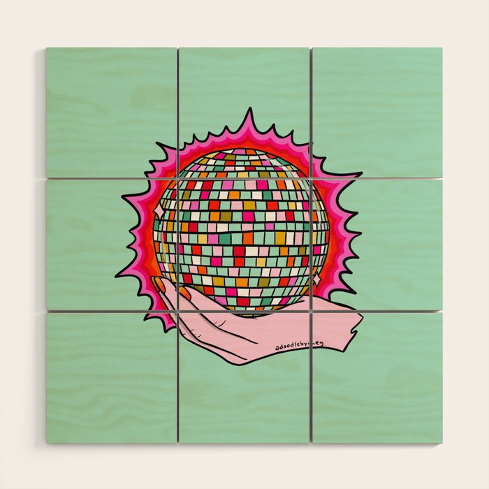 The Holy Disco Ball Wood Wall Art Gallery Image 1
