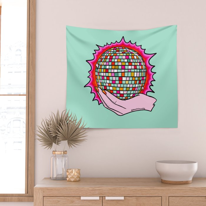 The Holy Disco Ball Wall Tapestry Gallery Image 2