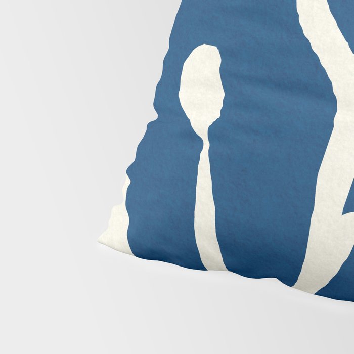 abstract botanical- blue flower Pillow Sham Gallery Image 4