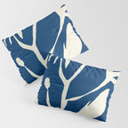abstract botanical- blue flower Pillow Sham Gallery Image 3