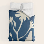 abstract botanical- blue flower Comforter Gallery Image 6