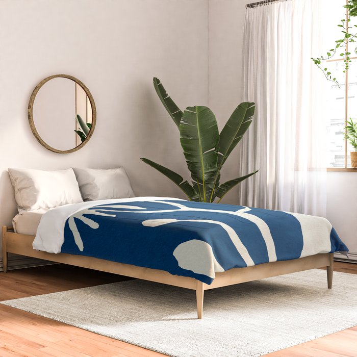 abstract botanical- blue flower Comforter Gallery Image 2