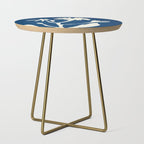 abstract botanical- blue flower Side Table Gallery Image 1