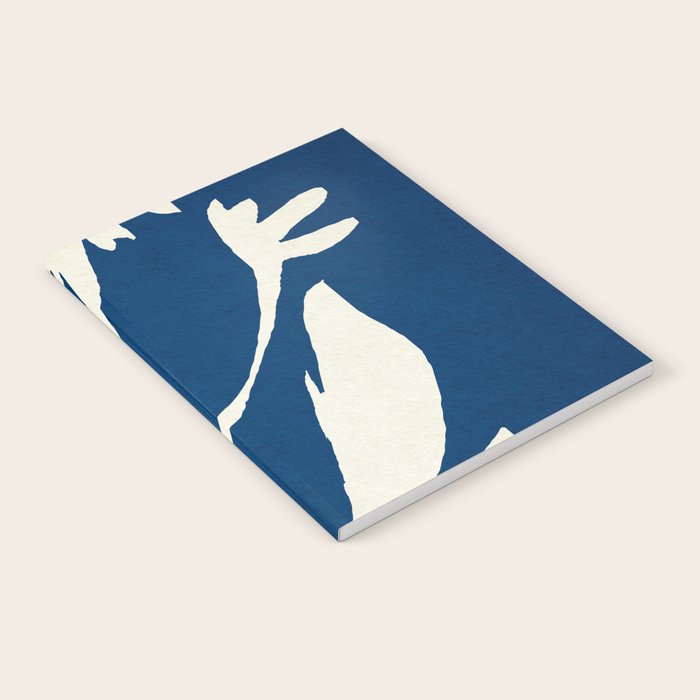 abstract botanical- blue flower Notebook Gallery Image 2