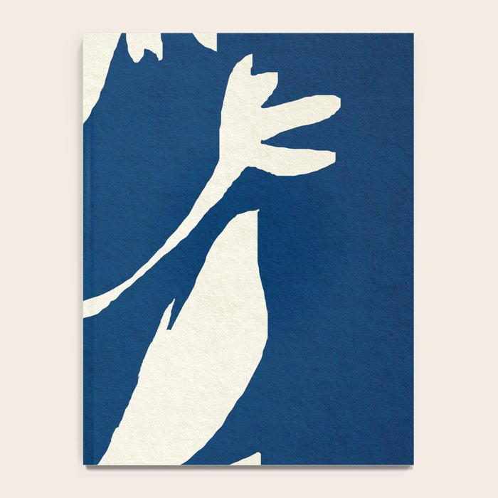 abstract botanical- blue flower Notebook Gallery Image 4