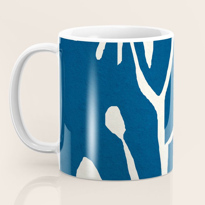 abstract botanical- blue flower Coffee Mug Gallery Image 3