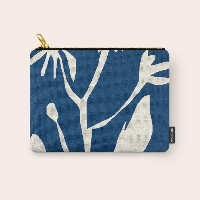 abstract botanical- blue flower Carry All Pouch Gallery Image 1