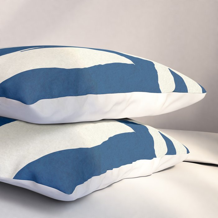 abstract botanical- blue flower Pillow Sham Gallery Image 3