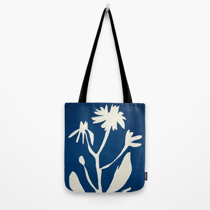 abstract botanical- blue flower Tote Bag Gallery Image 2