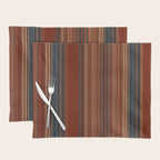 Bold Rust Colorful Stripes Placemat Gallery Image 1