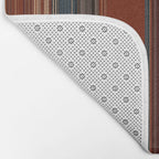 Bold Rust Colorful Stripes Bath Mat Gallery Image 2