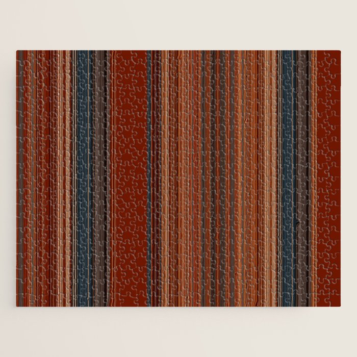 Bold Rust Colorful Stripes Jigsaw Puzzle Gallery Image 1