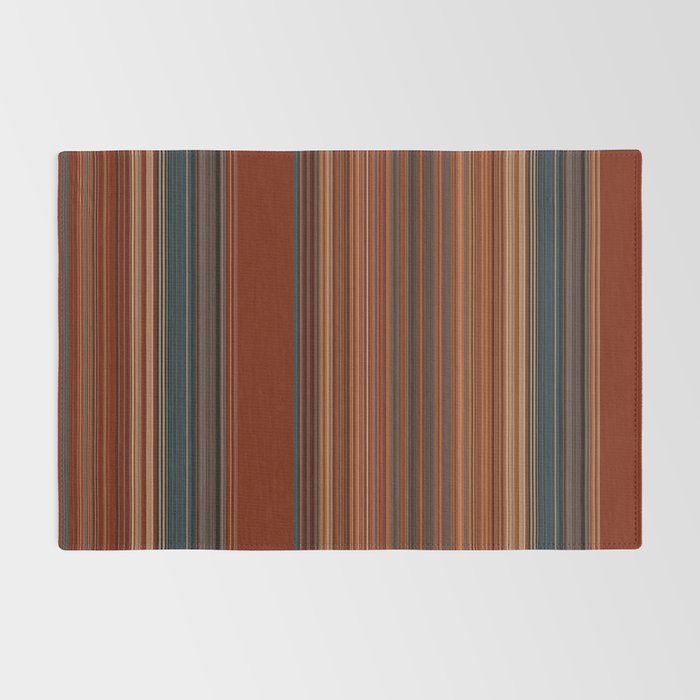 Bold Rust Colorful Stripes Rug Gallery Image 2