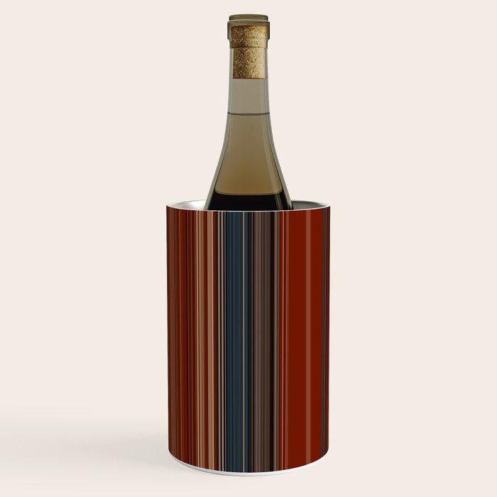 Bold Rust Colorful Stripes Wine Chiller Gallery Image 2