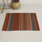 Bold Rust Colorful Stripes Rug Gallery Image 1