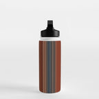Bold Rust Colorful Stripes Water Bottle Gallery Image 3