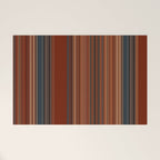 Bold Rust Colorful Stripes Welcome Mat Gallery Image 1