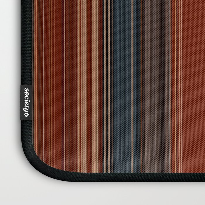 Bold Rust Colorful Stripes Laptop Sleeve Gallery Image 3