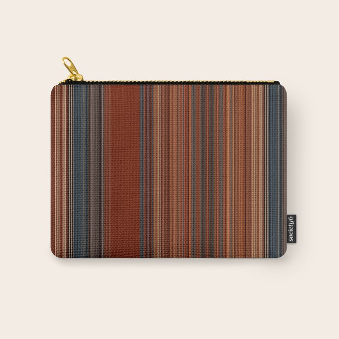 Bold Rust Colorful Stripes Carry All Pouch Gallery Image 1