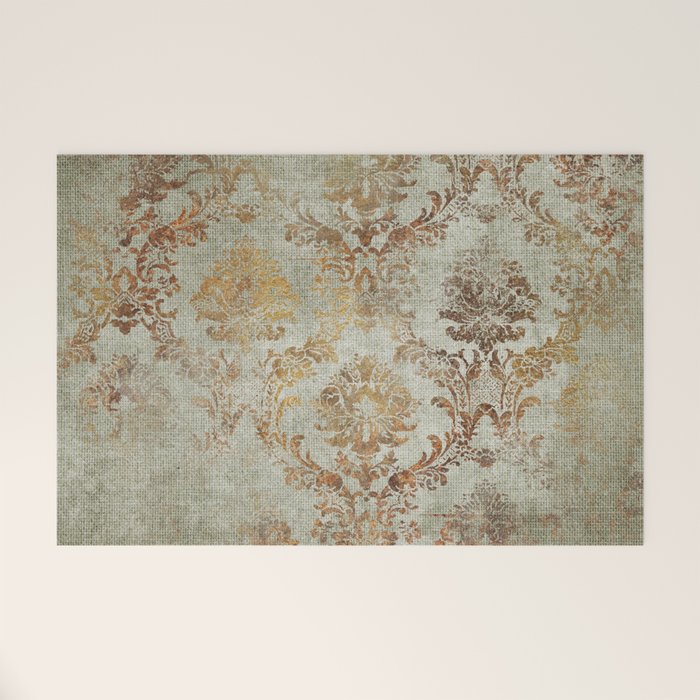 Aged Damask Texture 3 Welcome Mat Gallery Image 1