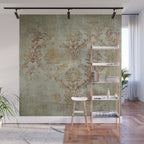 Aged Damask Texture 3 Wall Mural Gallery Image 1