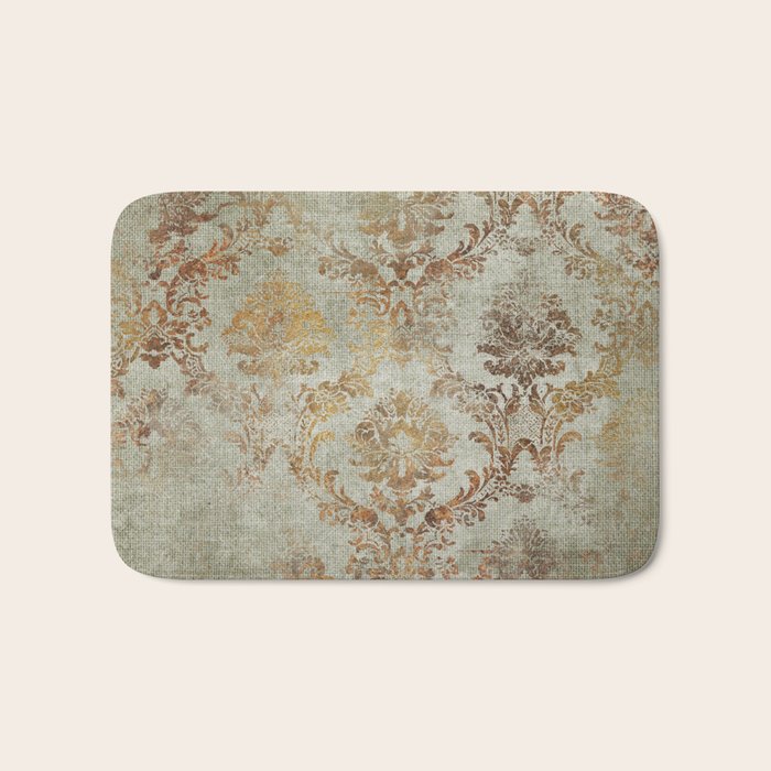 Aged Damask Texture 3 Bath Mat Gallery Image 1
