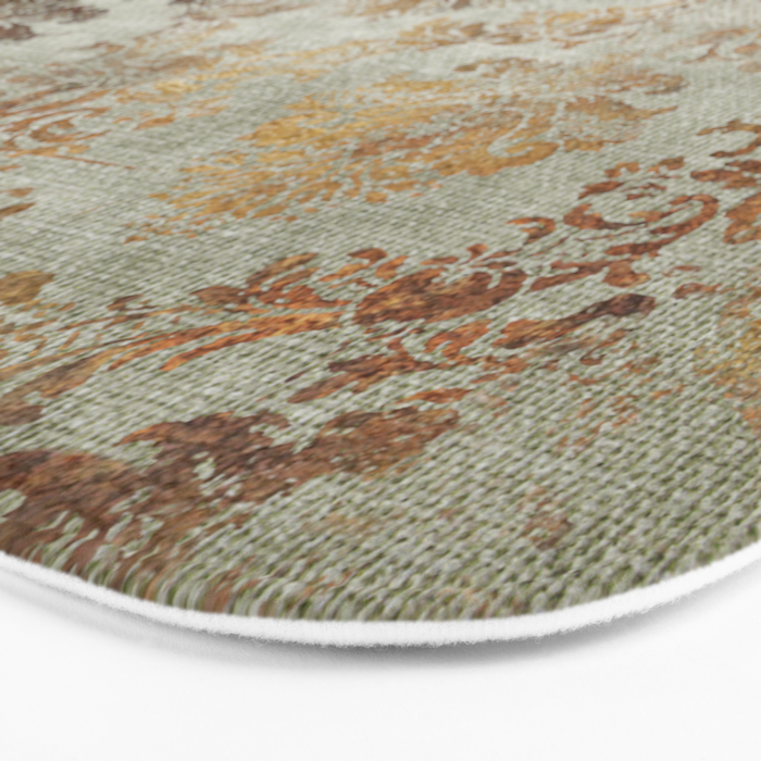 Aged Damask Texture 3 Bath Mat Gallery Image 3