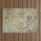 Aged Damask Texture 3 Outdoor Rug Gallery Image 1