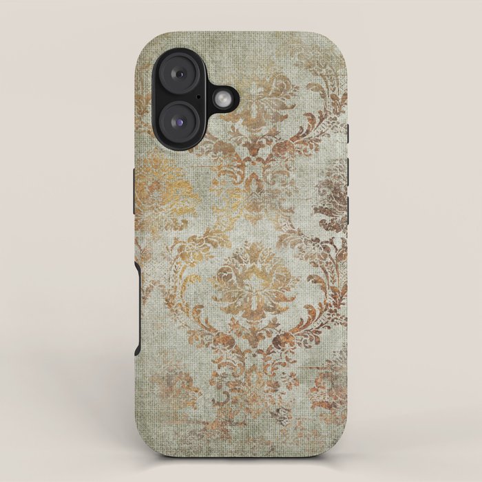 Aged Damask Texture 3 iPhone Case Gallery Image 1