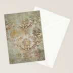 Aged Damask Texture 3 Stationery Card Gallery Image 2